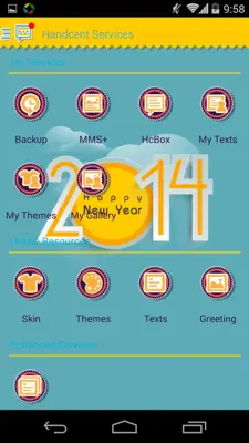 Handcent SMS Skin(New Year 2014) android App screenshot 3