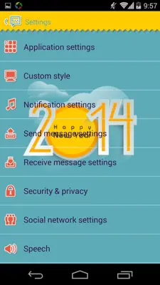 Handcent SMS Skin(New Year 2014) android App screenshot 4