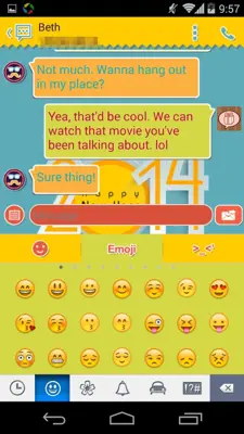 Handcent SMS Skin(New Year 2014) android App screenshot 5