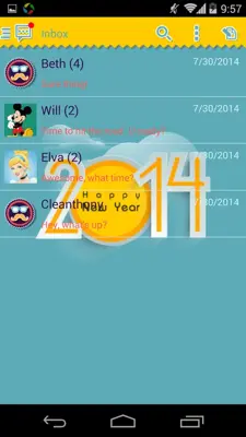 Handcent SMS Skin(New Year 2014) android App screenshot 7